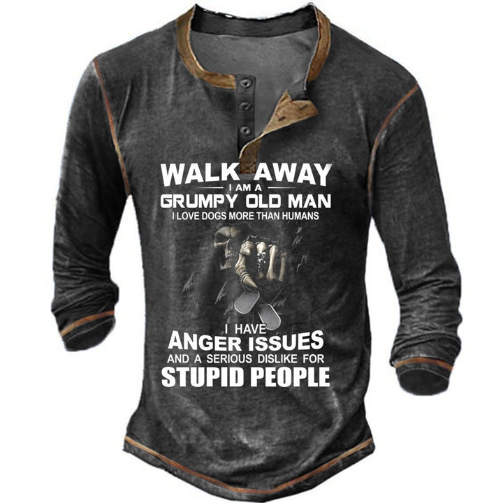 Herren Langarmshirt mit originellem Spruchdesign Echoarchiv