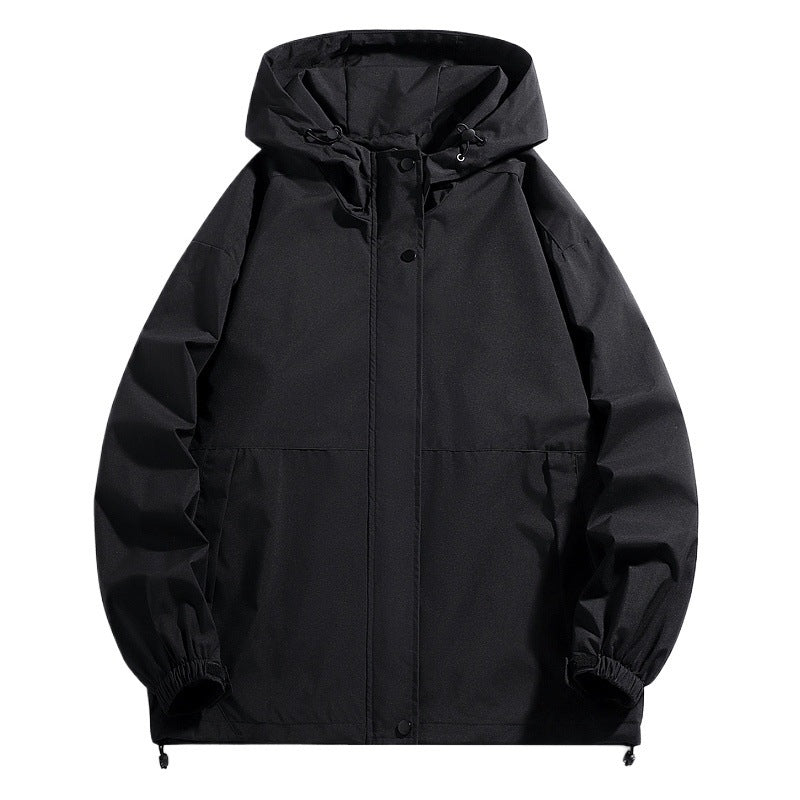 Herren Wasserabweisende Übergangsjacke mit verstellbarer Kapuze und praktischen Taschen Echoarchiv
