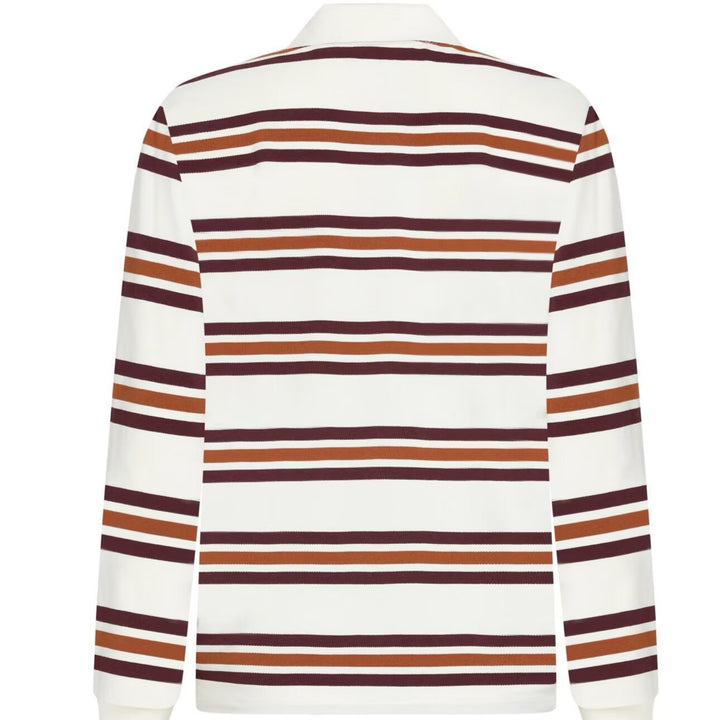 Damen Gestreiftes Rugby-Polo-Shirt im Oversize-Schnitt mit Holzknopfdetails Echoarchiv