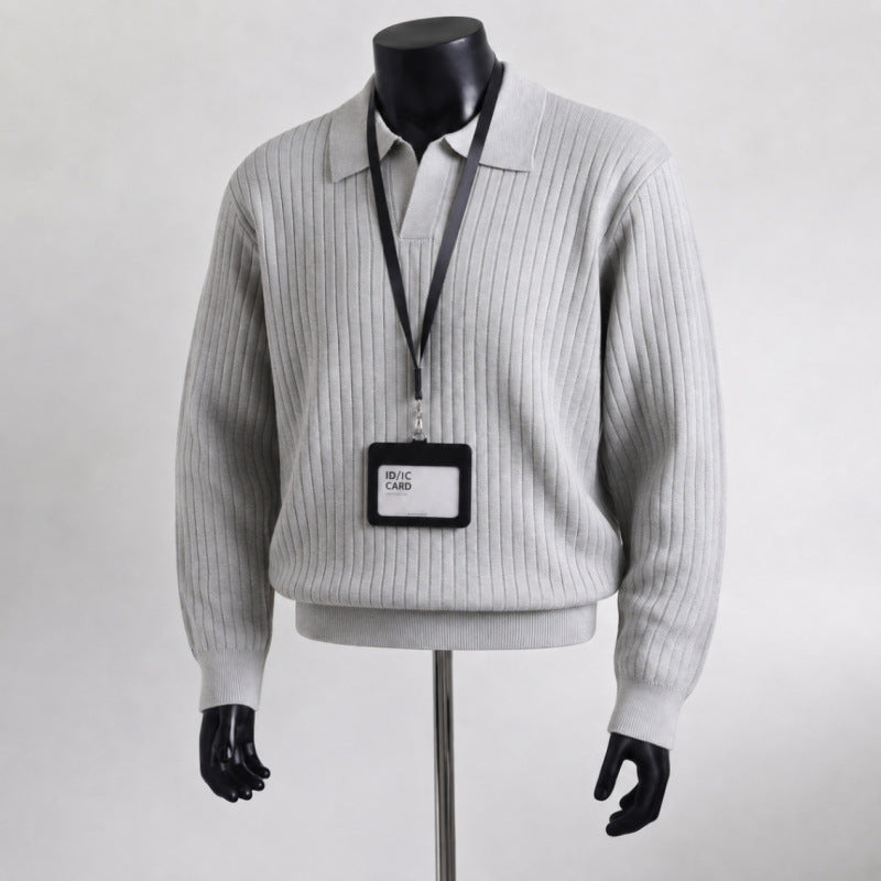 Herren Struktur Pullover Echo Archiv