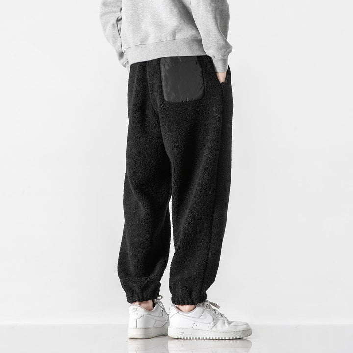 Herren Teddy-Fleece-Jogginghose mit elastischem Bund, Kordelzug und Bündchen Echo Archiv