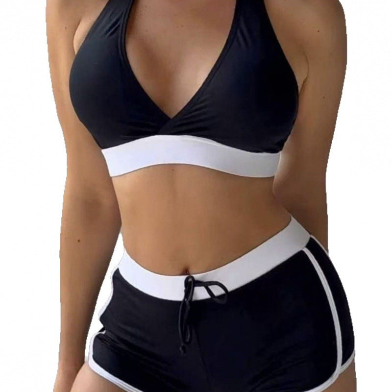 Damen Sport-Bikini-Set mit hoch geschnittenen Shorts und verstellbarem Oberteil Echo Archiv