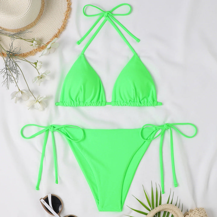 Damen Triangel-Bikini mit verstellbaren BindEchoarchivändern und raffinierten Details Echoarchiv