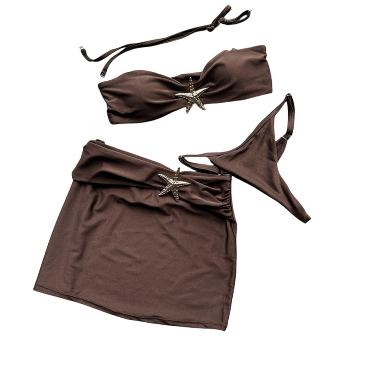 Damen Bikini-Set mit Röckchen und schimmerndem Muschel-Detail Echo Archiv
