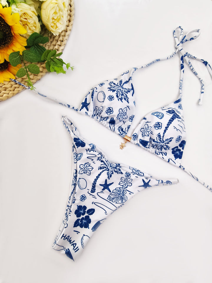 Damen Bikini-Set mit raffiniertem Polka-Dot-Design und verstellbarem Halter Echo Archiv