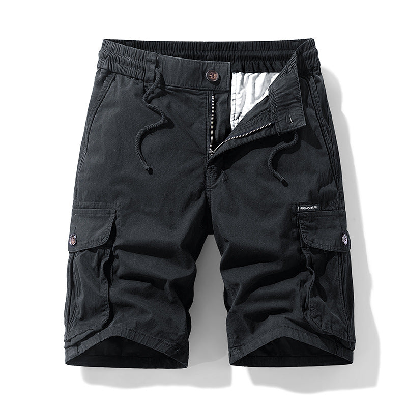Herren Cargo-Shorts im lässigen Outdoor-Stil mit vielseitigen Taschen und elastischem Bund Echoarchiv