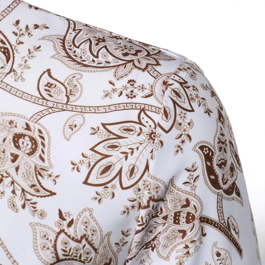 Herren Langarmhemd mit modernem Paisley-Design Echoarchiv