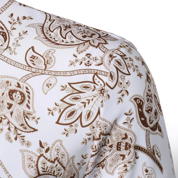 Herren Langarmhemd mit modernem Paisley-Design Echoarchiv