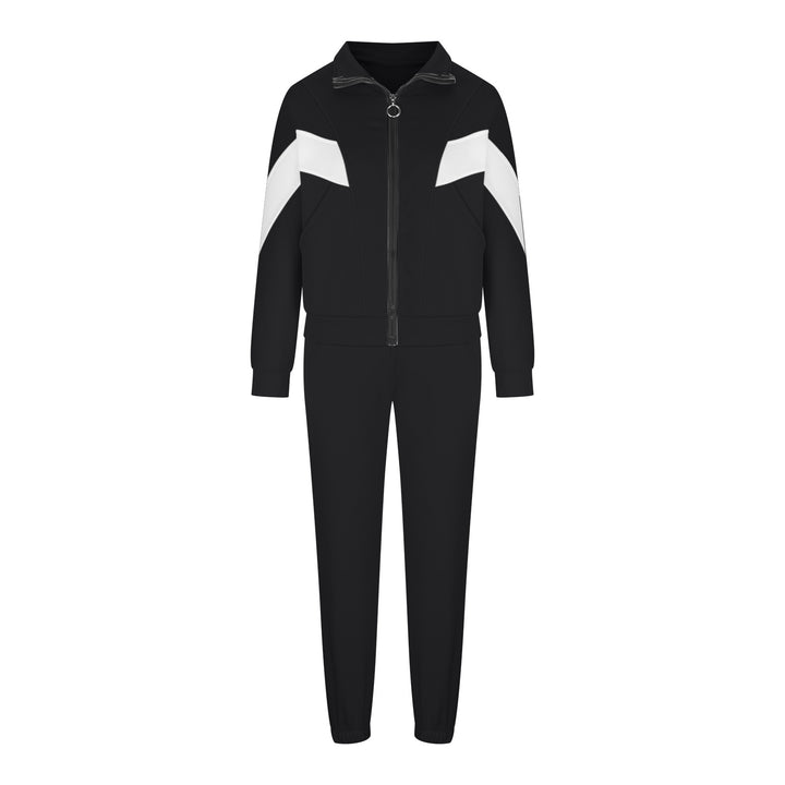 Damen nan athletisches Trainingsset mit Ring-Zipper, eingesetzten Taschen und kontrastierenden Arm-Panels Echo Archiv