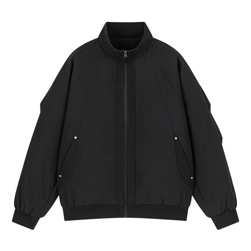 Damen Oversize Bomberjacke mit Raglanärmeln, Stehkragen und Eingrifftaschen Echoarchiv