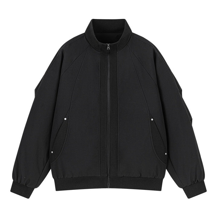 Damen Oversize Bomberjacke mit Raglanärmeln, Stehkragen und Eingrifftaschen Echoarchiv