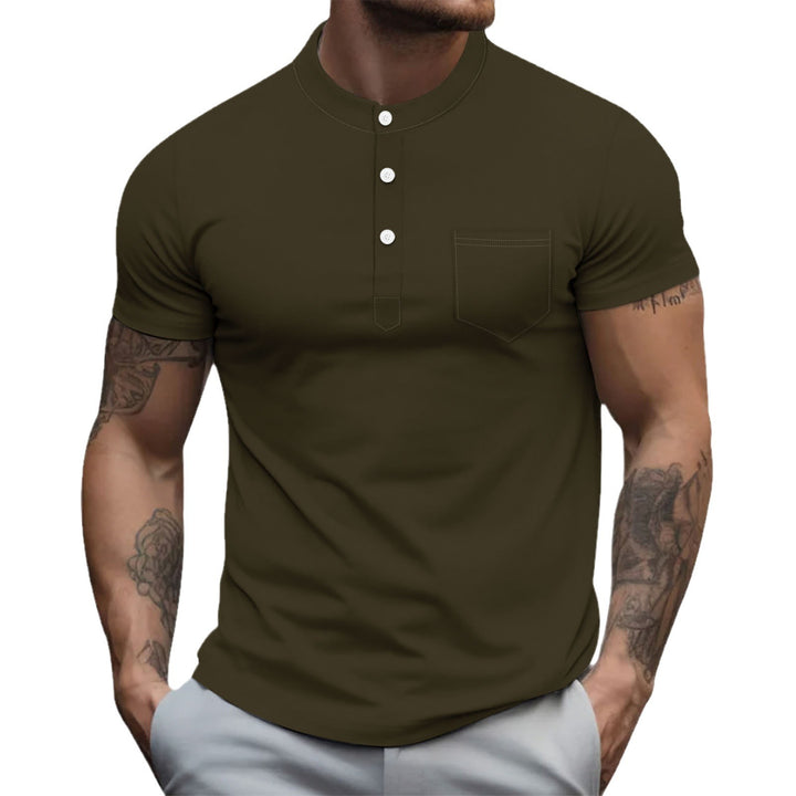 Herren Kurzarm Poloshirt mit Knopfleiste und Brusttasche Echoarchiv