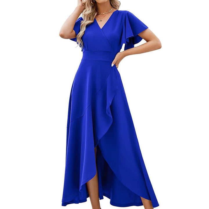Damen Elegantes Maxikleid mit fließendem Rock und Rüschendetails Echo Archiv