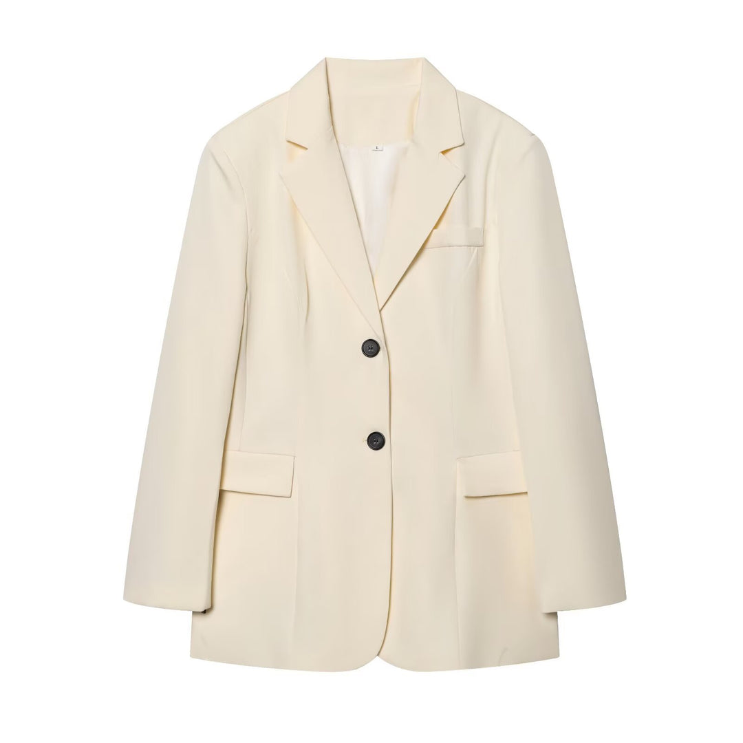 Damen eleganter Longline-Blazer mit taillierten Abnähern und Pattentaschen Echo Archiv