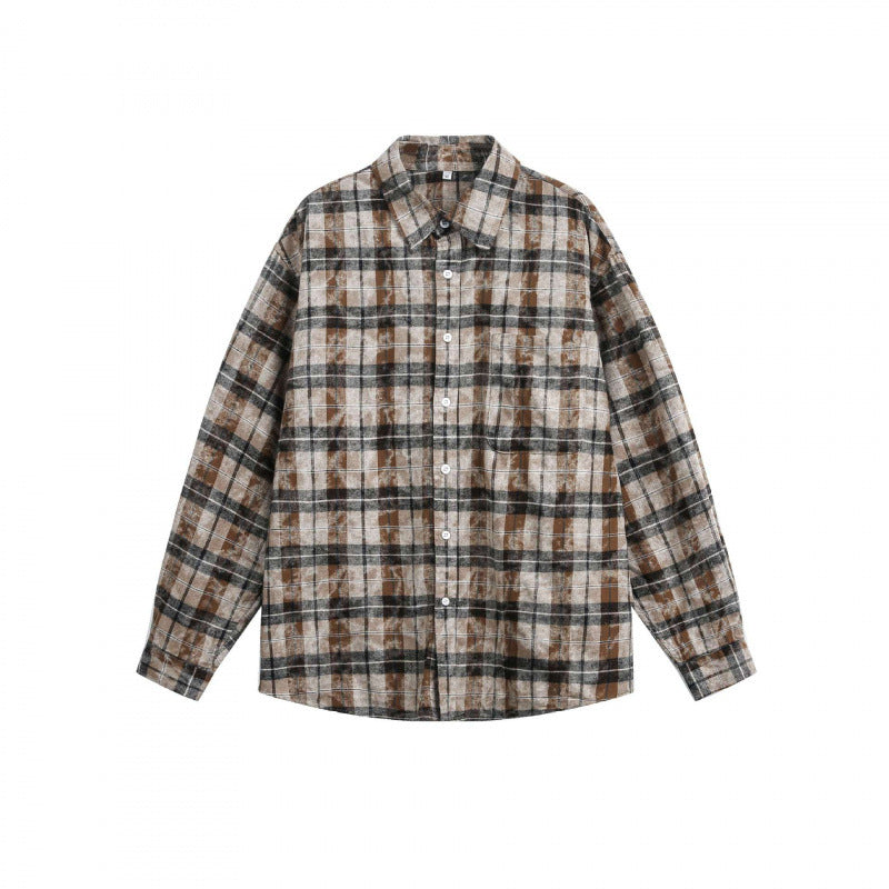 Unisex Lockere Karo-Hemdjacke im Overshirt-Stil aus brushed Flanell Echo Archiv