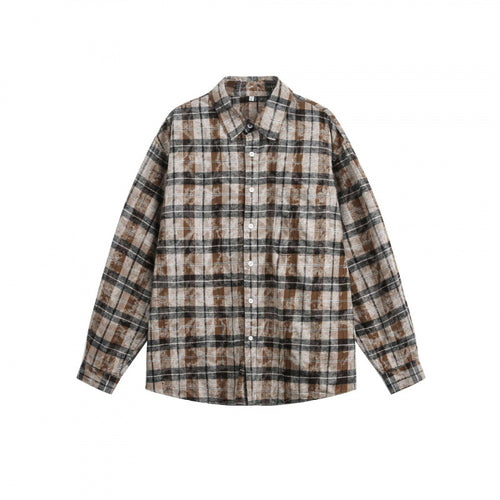 Unisex Lockere Karo-Hemdjacke im Overshirt-Stil aus brushed Flanell Echo Archiv