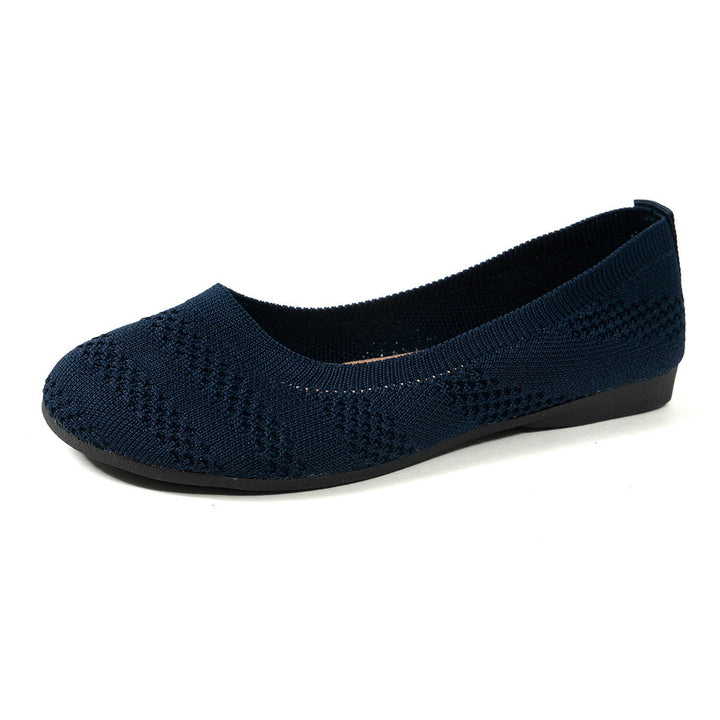 Damen Ballerinas mit elastischem Strickdesign und rutschfester Sohle – Lioré