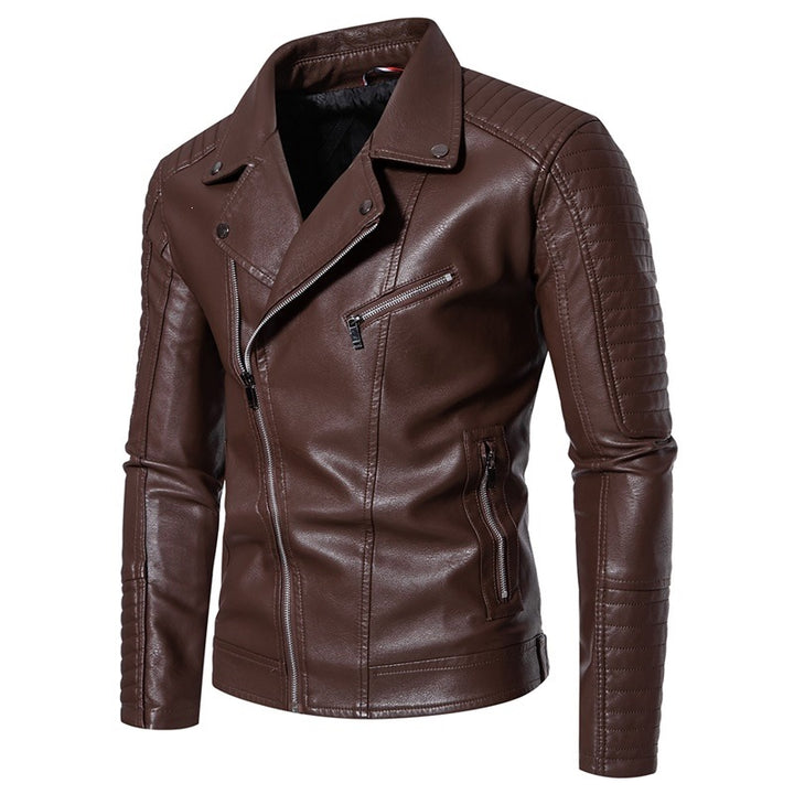 Herren Modische Kunstleder Bikerjacke Echo Archiv