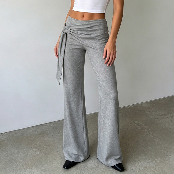 Damen Flair-Loungehose mit Wickelbund, Bindeschal und weitem Schlag Echo Archiv