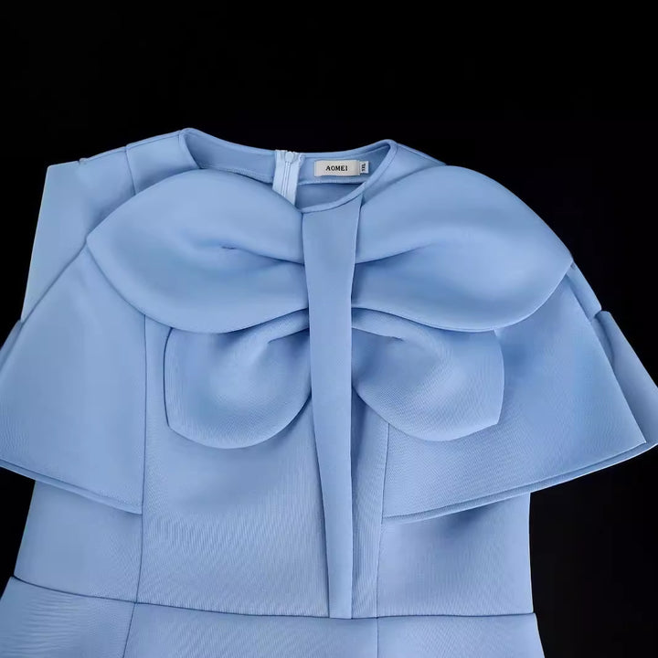Damen Elegantes Kleid mit voluminösem Schleifenakzent Echo Archiv