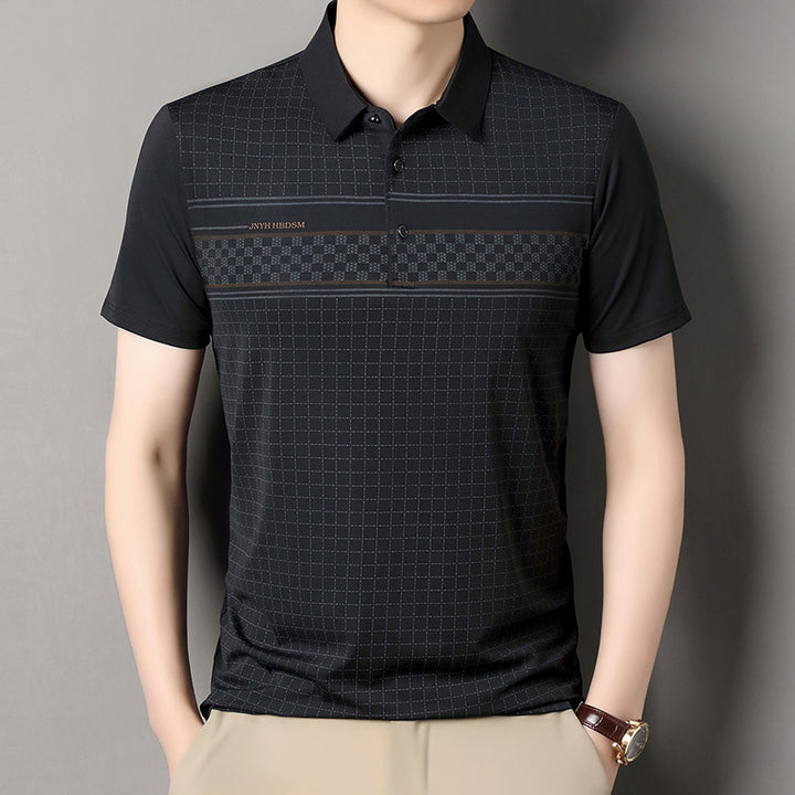 Herren Poloshirt mit atmungsaktivem Piqué-Design und stilvollen Kontraststreifen Echoarchiv