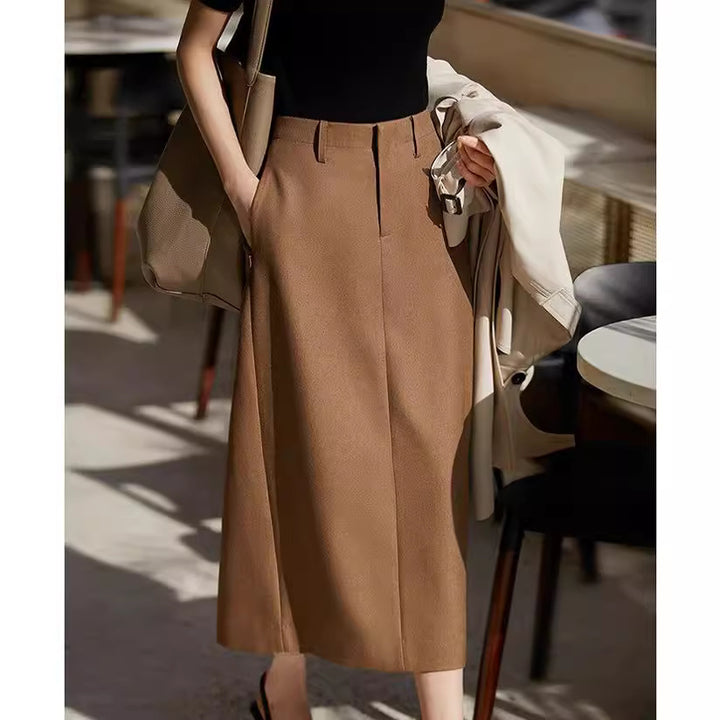 Damen Hochtaillierter, eleganter A-Linien Rock Echoarchiv