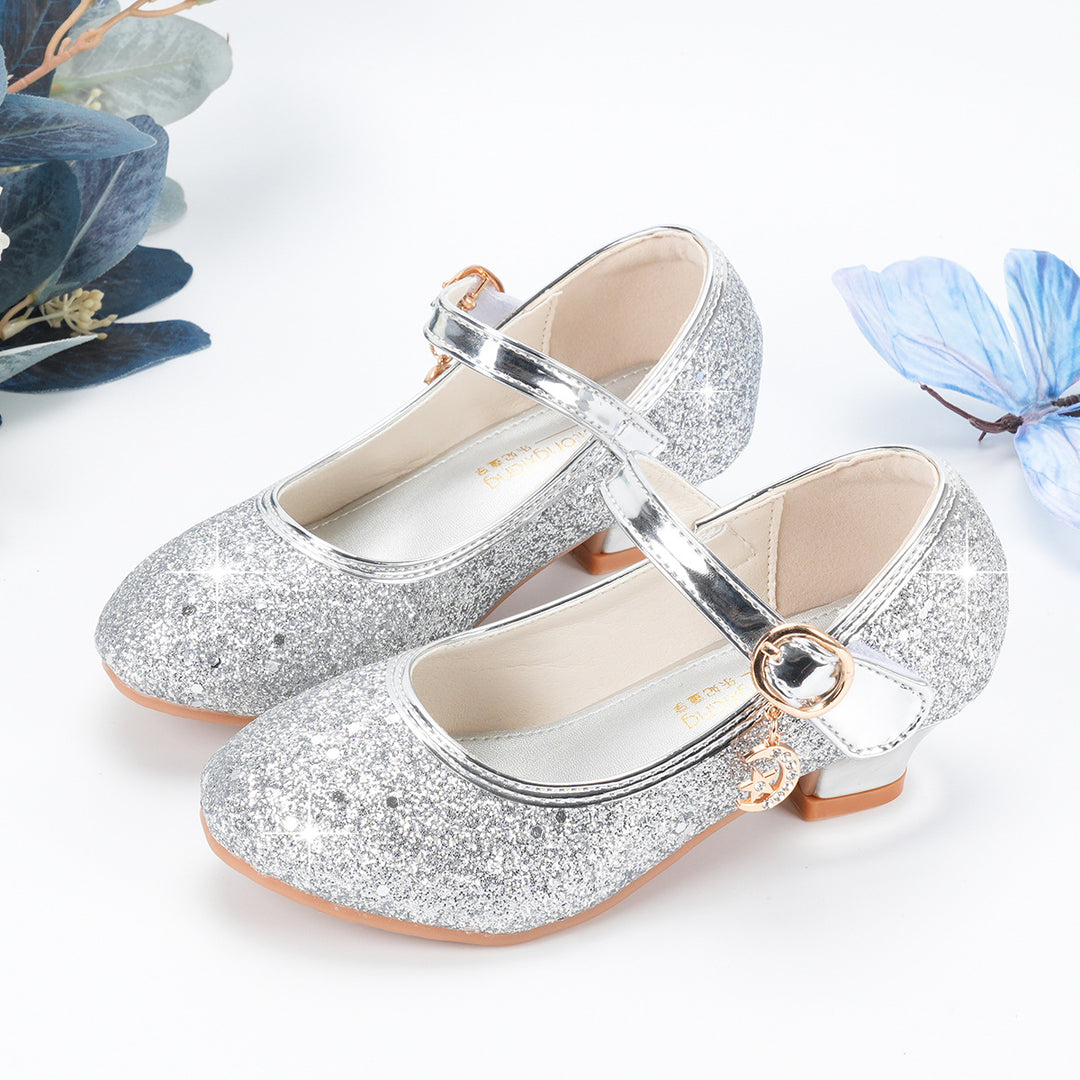Mädchen Glitzernde Ballerinas mit verstellbarem Riemen und Schmuckdetails Echo Archiv