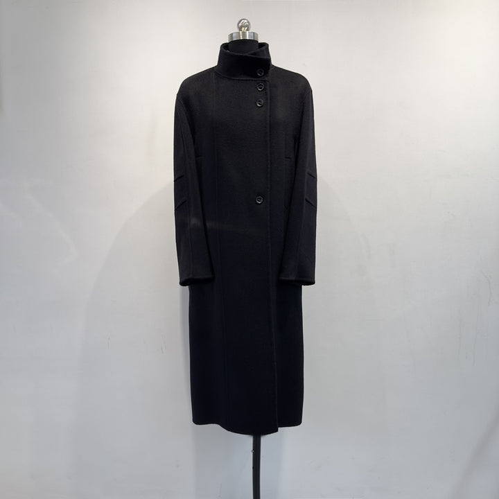 Damen maßgeschneiderter Longline-Wollmischmantel Echoarchiv