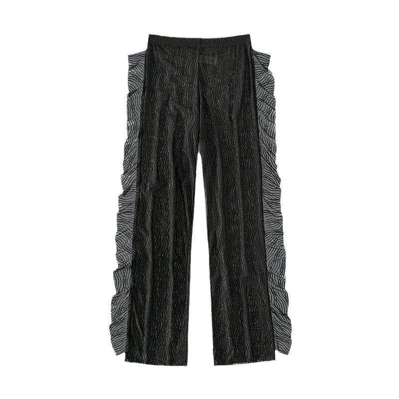 Damen transparente Strandhose mit raffinierter Rüschendetail Echo Archiv