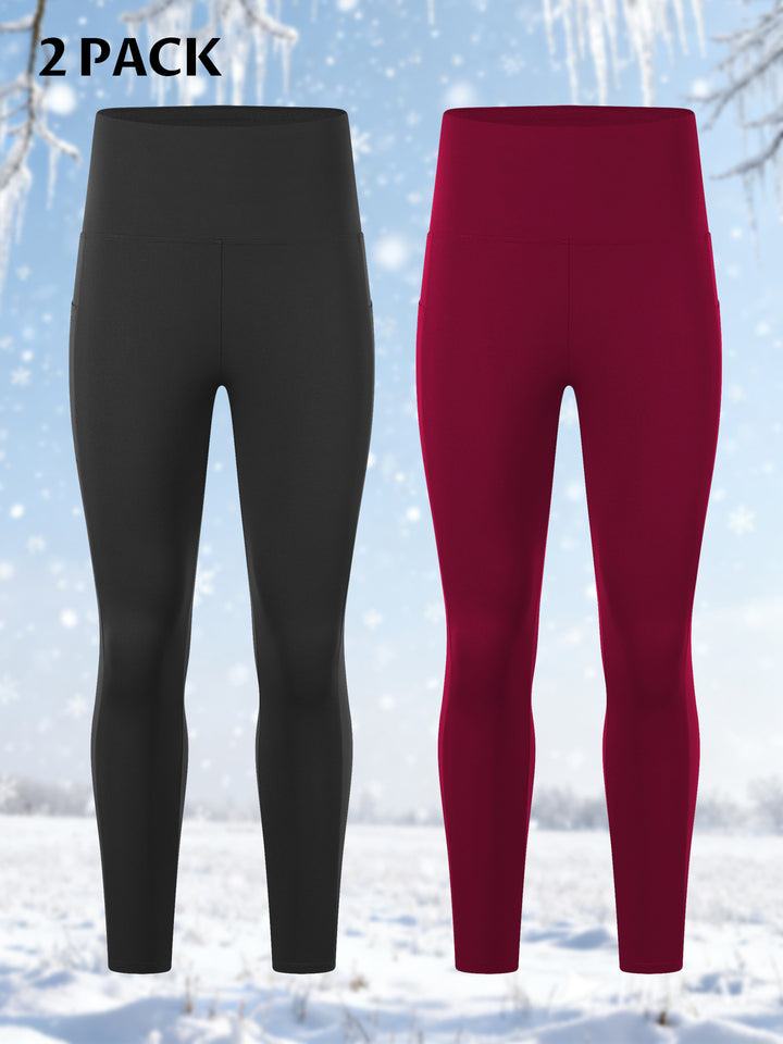 Damen Knöchelhohe Sportleggings mit hohem Bund und seitlicher Smartphone-Tasche – Avélisse