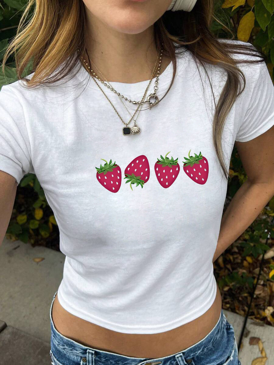 Damen Crop-T-Shirt mit kreativem Bärenmotiv und witzigem Spruch Echo Archiv
