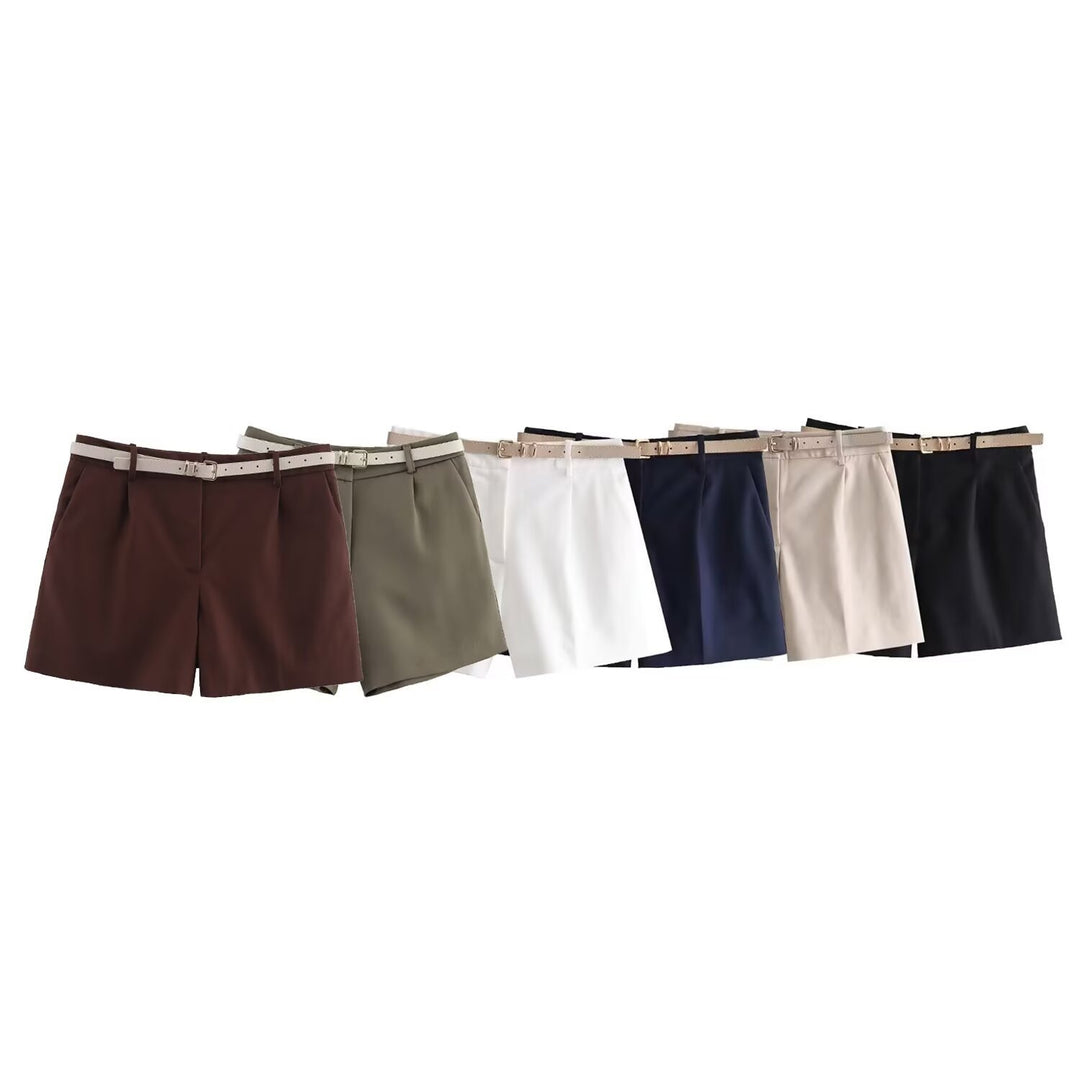 Damen elegante Shorts mit praktischem Gürtel Echo Archiv
