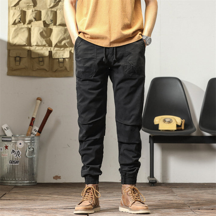 Herren bequeme Cargo-Hose mit elastischem Bund und multifunktionalen Taschen Echoarchiv