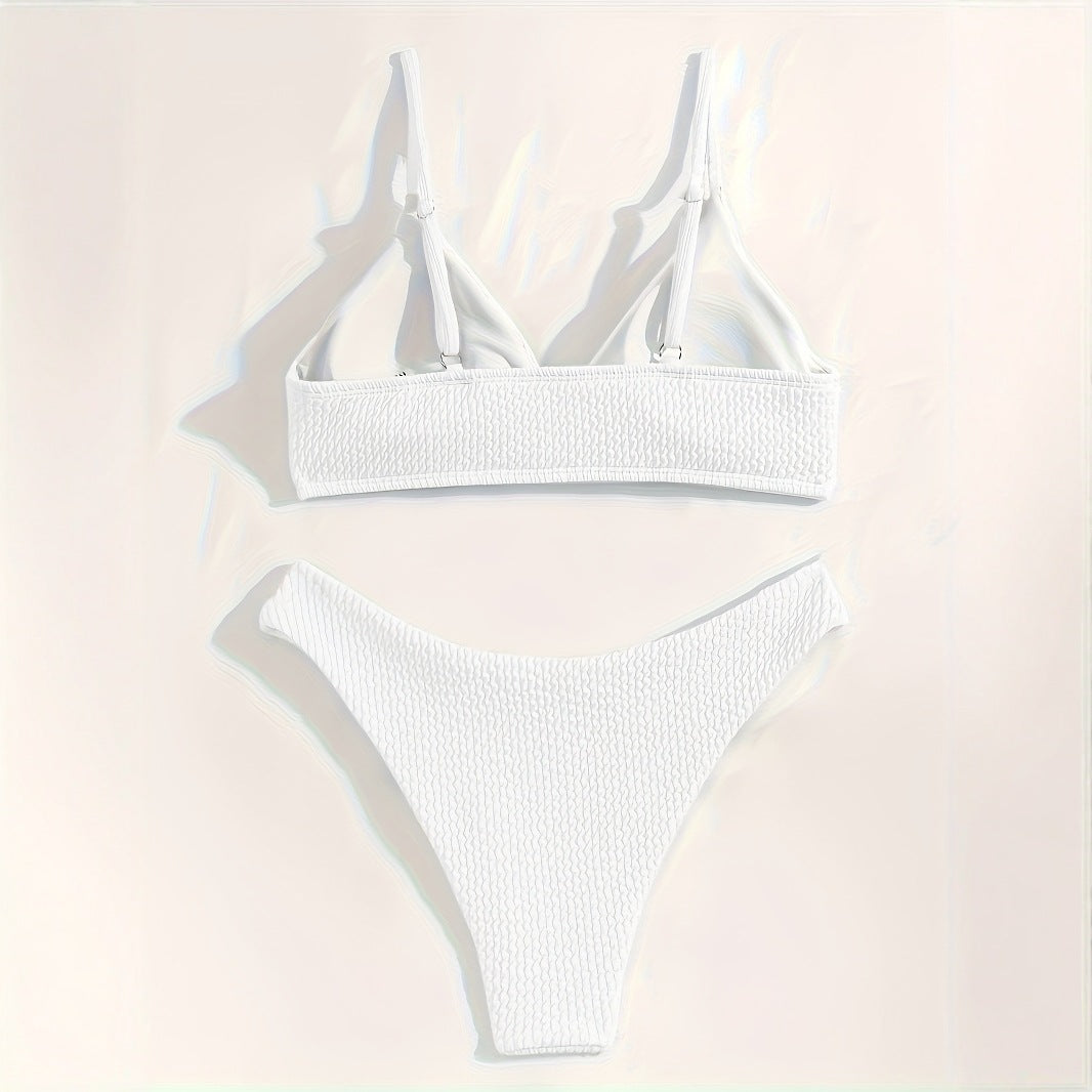 Damen Triangle-Bikini mit Struktur und schmalen Trägern Echo Archiv