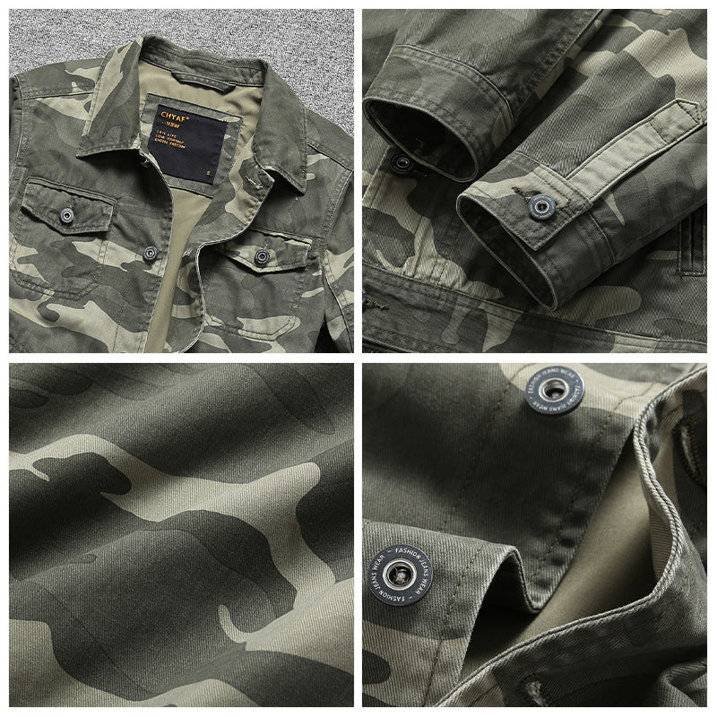 Herren Baumwoll-Twill Hemdjacke im Workwear‑Stil mit Brusttaschen Echoarchiv