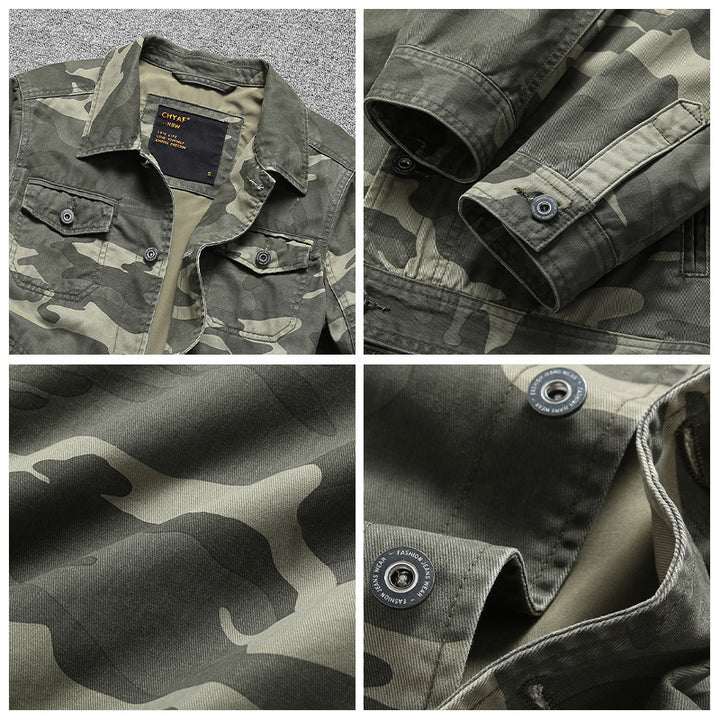 Herren Baumwoll-Twill Hemdjacke im Workwear‑Stil mit Brusttaschen Echoarchiv