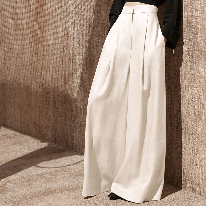 Damen Weite Leinenhose Echoarchiv