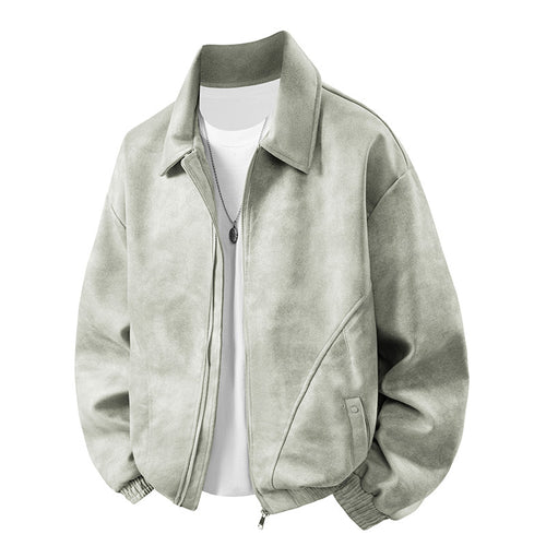 Herren bequeme Suede-Jacke Echoarchiv