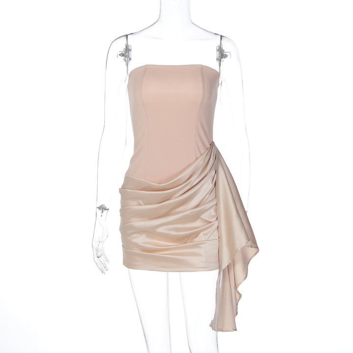 Damen Elegantes Minikleid mit schulterfreiem Design und raffinierten Drapierungen Echo Archiv