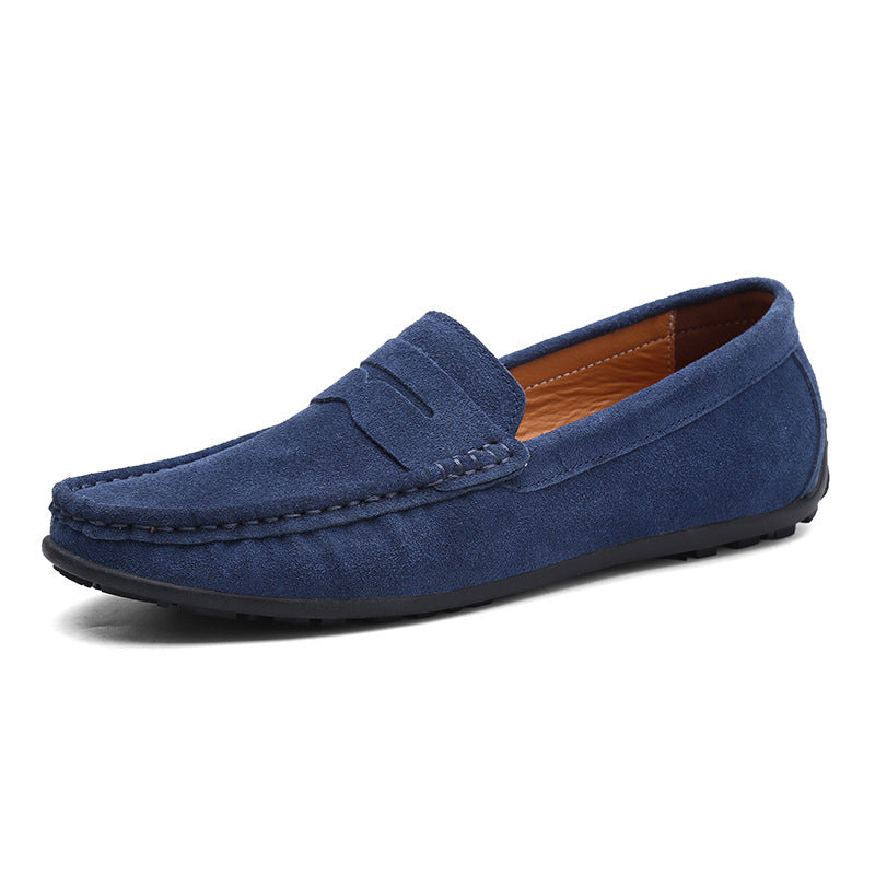Herren nan eleganter Wildleder-Loafer mit handgenähter Moccasinnaht und rutschfester Gummiprofilsohle Echo Archiv