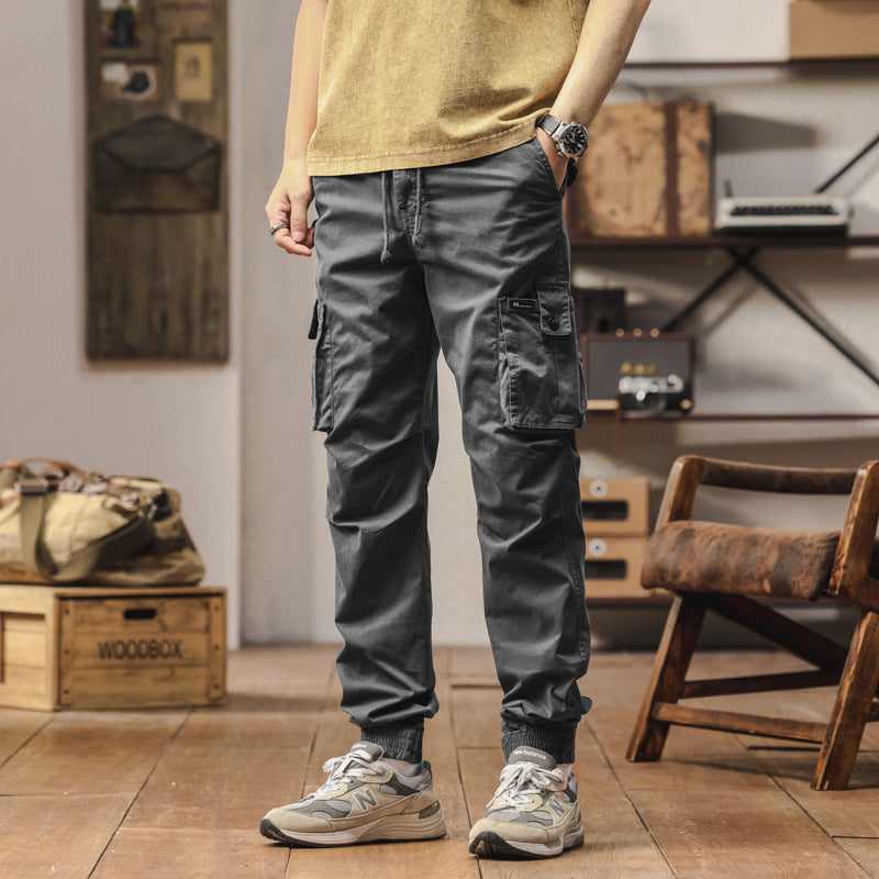 Herren robuste Cargo-Hose mit elastischem Bund und praktischen Taschen Echoarchiv