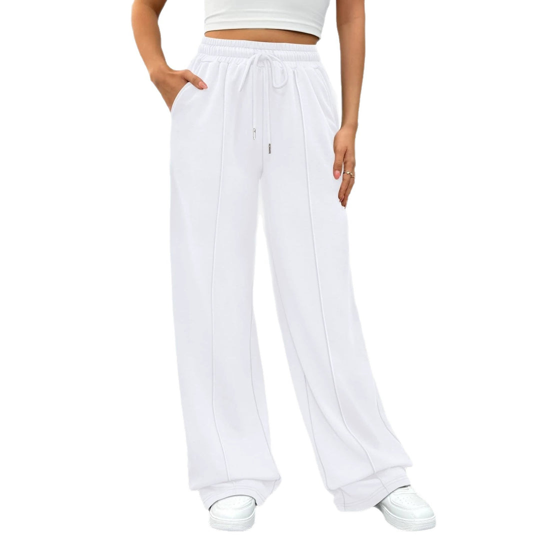 Damen nan komfortable High-Waist Jogginghose mit Kordelzug und tiefen Eingrifftaschen Echo Archiv