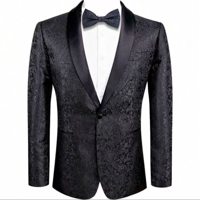 Herren Festlicher Jacquard-Smoking-Blazer Echoarchiv