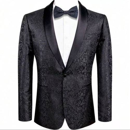 Herren Festlicher Jacquard-Smoking-Blazer Echoarchiv