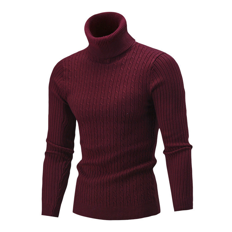 Herren kuscheliger Rollkragenpullover aus hochwertigem Strickmaterial Echoarchiv