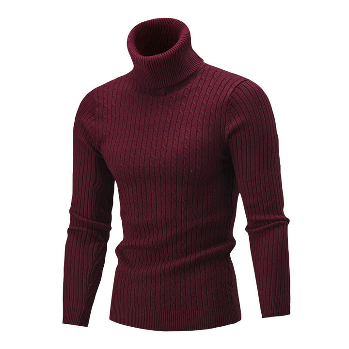 Herren kuscheliger Rollkragenpullover aus hochwertigem Strickmaterial Echoarchiv