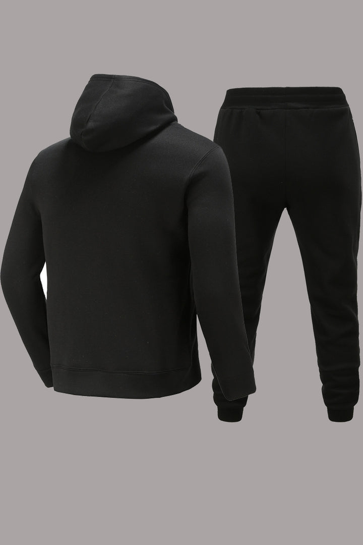 Herren Sportlicher Hoodie und Jogginghose-Set mit modischem Schriftzug Echoarchiv