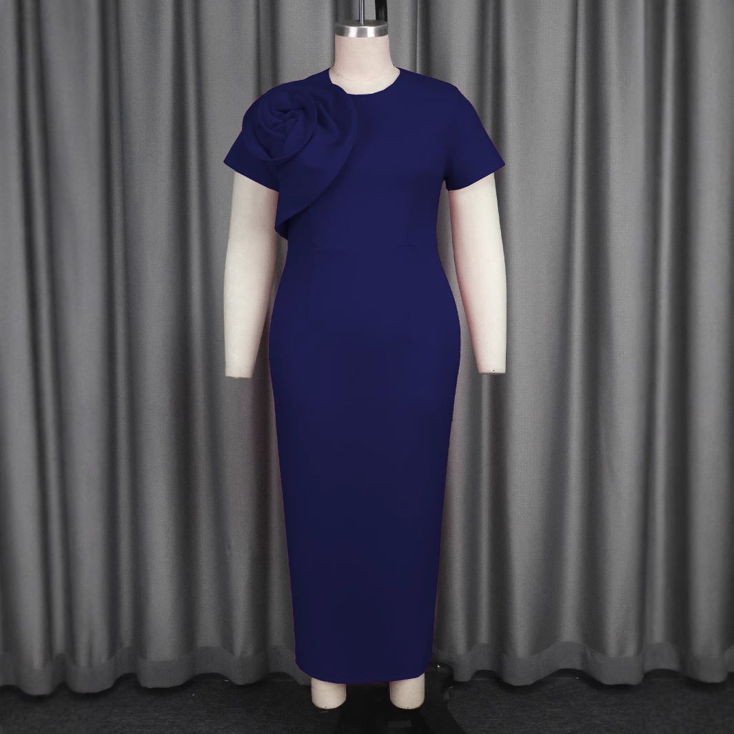 Damen Elegantes Maxikleid mit floralem Rüschendetail Echo Archiv