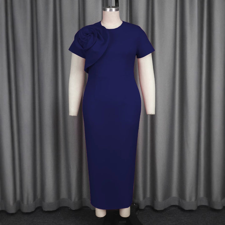 Damen Elegantes Maxikleid mit floralem Rüschendetail Echo Archiv