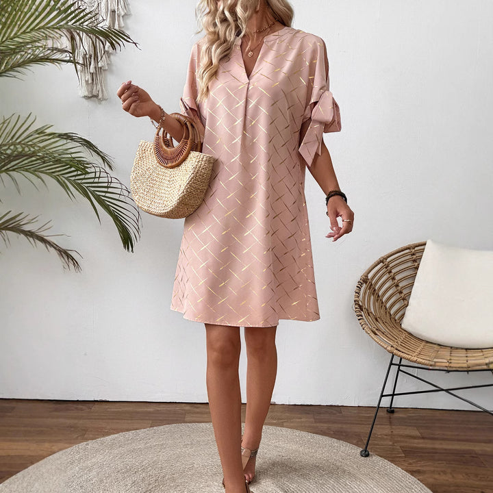 Damen lässiges Kleid mit leichten Puffärmeln Echo Archiv